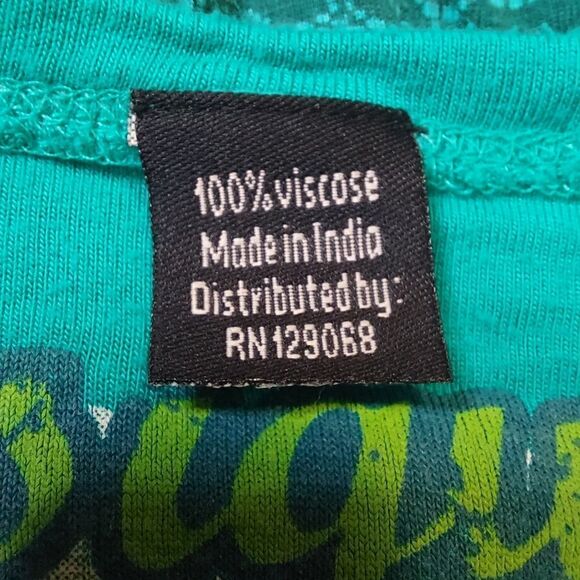 Vintage 90s Dress, Desiqual, Turquoise Floral Print Womans - Picture 12 of 12